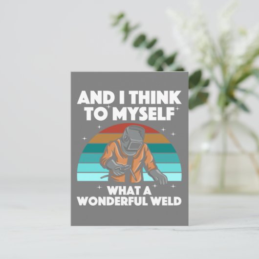 Carte Postale Meilleur Welding Art Men Women Arc Welder Ir (Debout devant)