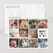 Carte Postale Meilleure année moderne jamais minimal Bonne année (Devant / Derrière)