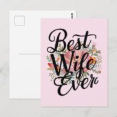 Carte Postale Meilleure femme du monde  (Devant / Derrière)