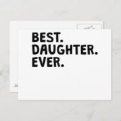 Carte Postale Meilleure fille jamais (Devant / Derrière)