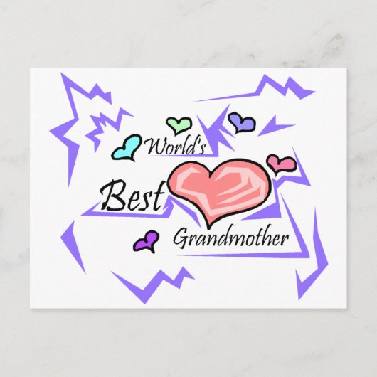 Carte Postale Meilleure grand-mère du monde (Devant)