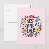 Carte Postale Meilleure grand-mère qui soit (Devant / Derrière)