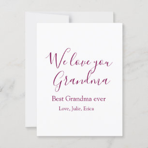 Carte Postale meilleure grand-mère toujours grands-parents cadea