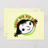 Carte Postale Meilleure grande soeur jamais rétro (Devant / Derrière)