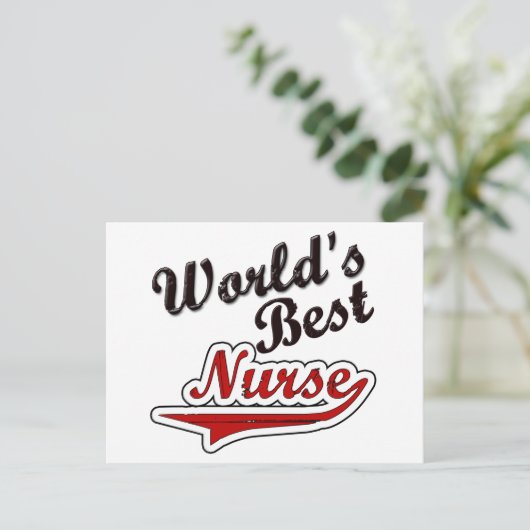 Carte Postale Meilleure infirmière du monde (Debout devant)