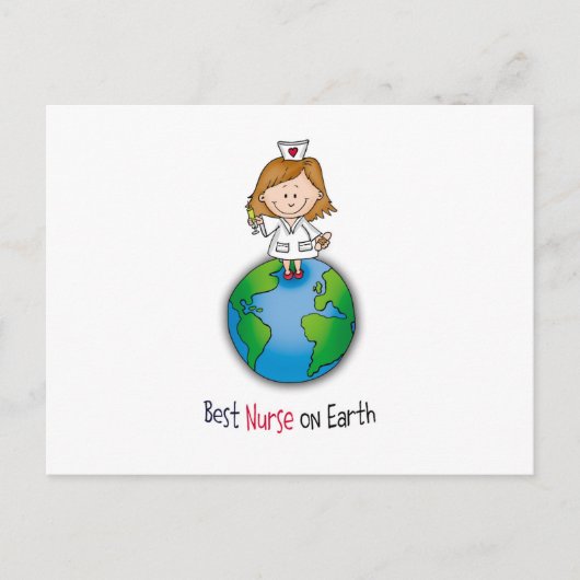 Carte Postale Meilleure infirmière sur Terre - Journée des infir (Devant)