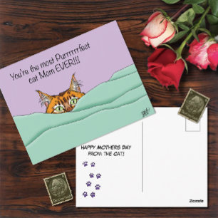 Carte Postale Meilleure Maman Chat Jamais !