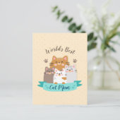 Carte Postale Meilleure maman chatte du monde - Cute Kittens (Debout devant)