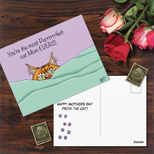 Carte Postale Meilleure Maman de Chat de tous les temps ! 
