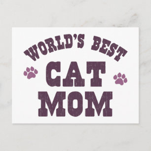 Carte Postale Meilleure maman de chat du monde