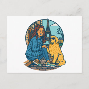 Carte Postale Meilleure maman de chien à Paris