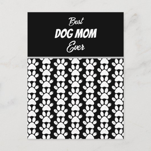 CARTE POSTALE MEILLEURE MAMAN DE CHIEN JAMAIS (Devant)