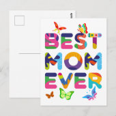 Carte Postale Meilleure Maman de toujours Coloré (Devant / Derrière)