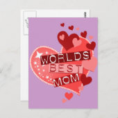 Carte Postale Meilleure maman du monde (Devant / Derrière)