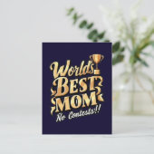 Carte Postale meilleure maman du monde sans contestation (Debout devant)