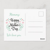 Carte Postale Meilleure maman jamais maman maman, enfants/ fleur (Dos)