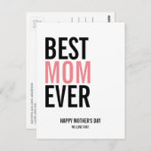 Carte postale Meilleure maman pour la Fête des mèr (Devant / Derrière)