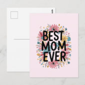 Carte Postale Meilleure maman qui soit (Devant / Derrière)