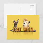Carte Postale Meilleure mère de chat | cadeau maman chat (Devant / Derrière)