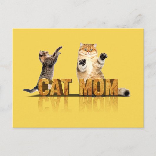 Carte Postale Meilleure mère de chat | cadeau maman chat (Devant)