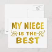 Carte Postale Meilleure nièce (Devant / Derrière)