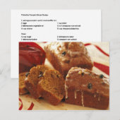 Carte Postale Meilleure Recette de pain Citrouille de pistache (Devant / Derrière)