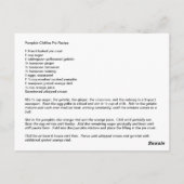 Carte Postale Meilleure recette de tarte à chiffon Citrouille ja (Dos)