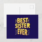 Carte Postale Meilleure Sœur de tous les temps (Devant / Derrière)