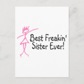 Carte Postale Meilleure sœur incroyable (Devant)