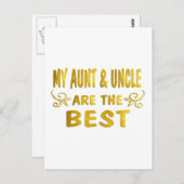 Carte Postale Meilleure tante et oncle (Devant / Derrière)