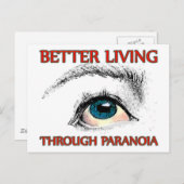 Carte Postale Meilleure Vie Par La Paranoïa (Devant / Derrière)