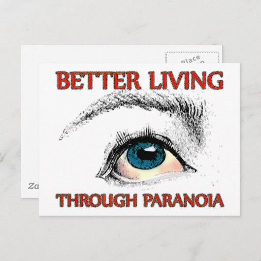 Carte Postale Meilleure Vie Par La Paranoïa (Devant / Derrière)