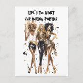 Carte Postale Meilleures amies filles noires aux cheveux bouclés (Devant)