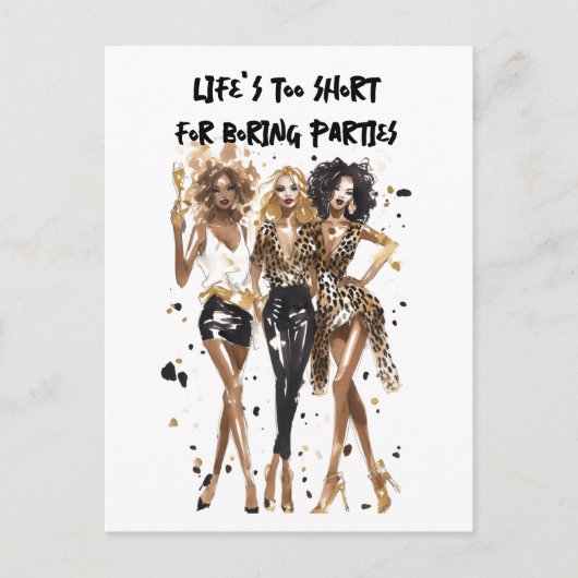 Carte Postale Meilleures amies filles noires aux cheveux bouclés (Devant)