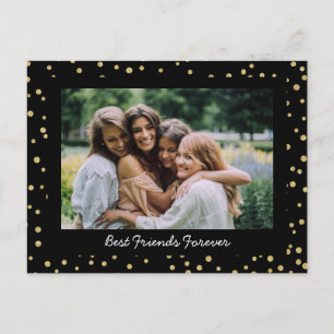 Carte Postale Meilleures amies modernes BFF Besties Photo noir o