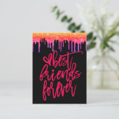 Carte Postale Meilleures Parties scintillant de devis motivation (Debout devant)