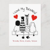 Carte Postale Meilleures salutations d'amis (Devant)