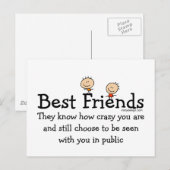 Carte Postale Meilleurs amis (Devant / Derrière)