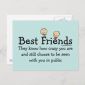 Carte Postale Meilleurs amis (Devant / Derrière)