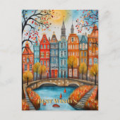 Carte Postale Meilleurs voeux chute Whimsical à Amsterdam (Devant)
