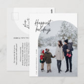 Carte Postale Meilleurs Vœux de Fêtes, Photo de Famille, Cadre e (Devant / Derrière)