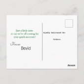 Carte Postale Meilleurs Vœux de Santé  (Dos)