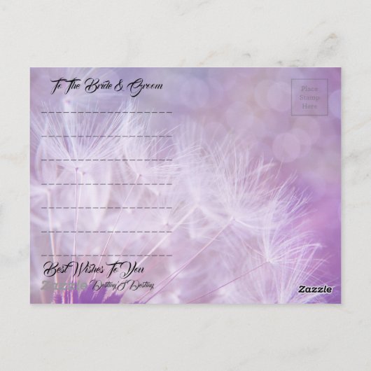 Carte Postale Meilleurs voeux Les mauvaises herbes récentes Mari (Dos)