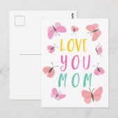 Carte Postale Meilleurs voeux pour maman géniale (Devant / Derrière)