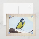 Carte Postale Meise en hiver (Devant / Derrière)