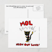 Carte postale Mel "MOL : MEOW OUD LOUD" (Devant / Derrière)