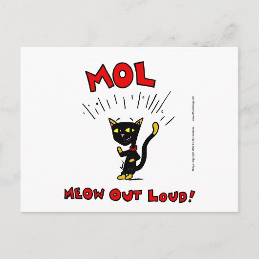 Carte postale Mel "MOL : MEOW OUD LOUD" (Devant)