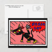 Carte postale Mel "NINJA CAT" (Devant / Derrière)