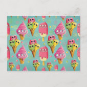 Carte Postale Mélange de crème glacée d'été (Devant)