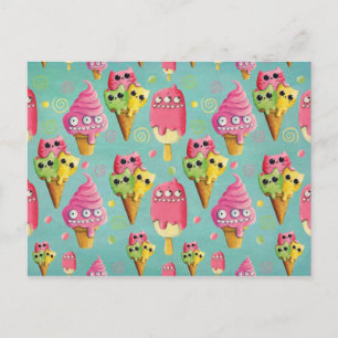 Carte Postale Mélange de crème glacée estivale